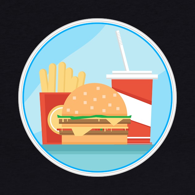 Fast food in flat style by ComPix